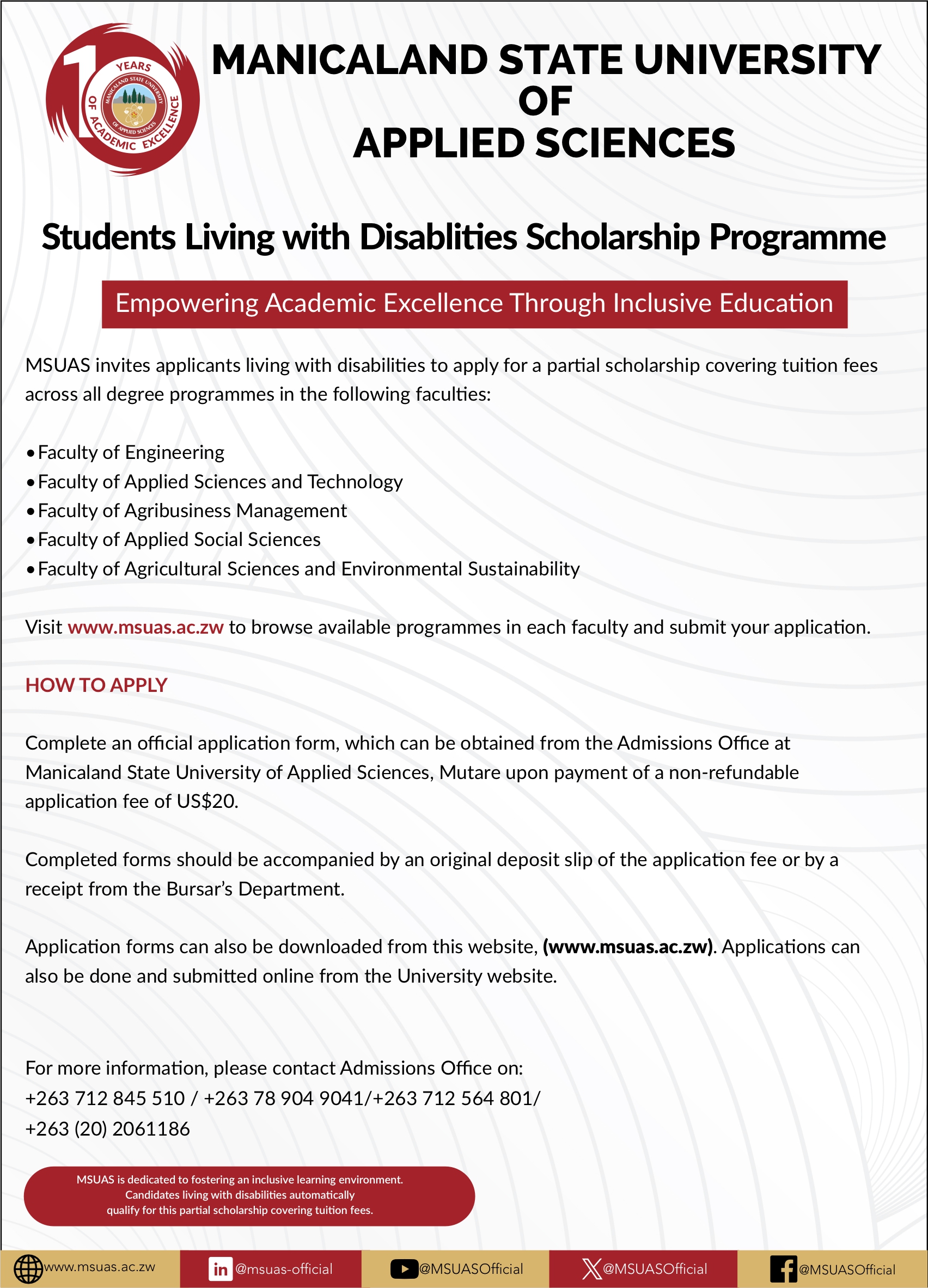 students living with disabilities
