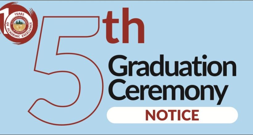 5TH GRADUATION CEREMONY WEBSITE BANNER